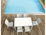Orlando 140 Table / Florida Chair 4 Seat Package - White
