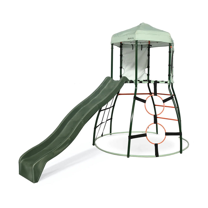 Plum Metal Climbing Dome with Slide (Optional Monkey Bars & Swing)