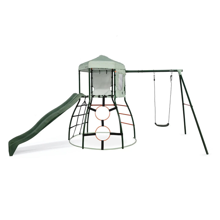Plum Metal Climbing Dome with Slide (Optional Monkey Bars & Swing)