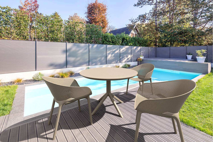 Siesta Sky Stacking Chair (Available in Black, White, Taupe, Green, Marsala & Anthracite)