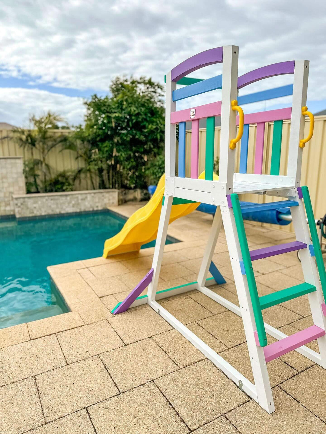 Kidzshack Pool Slide with Wooden Frame (12 slide colours)