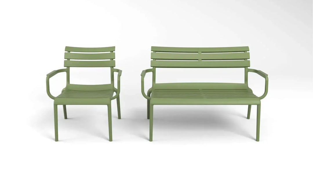 Siesta Paris 2 Seat Bench (Available in Black, White, Anthracite, Taupe, Olive Green & Marsala)