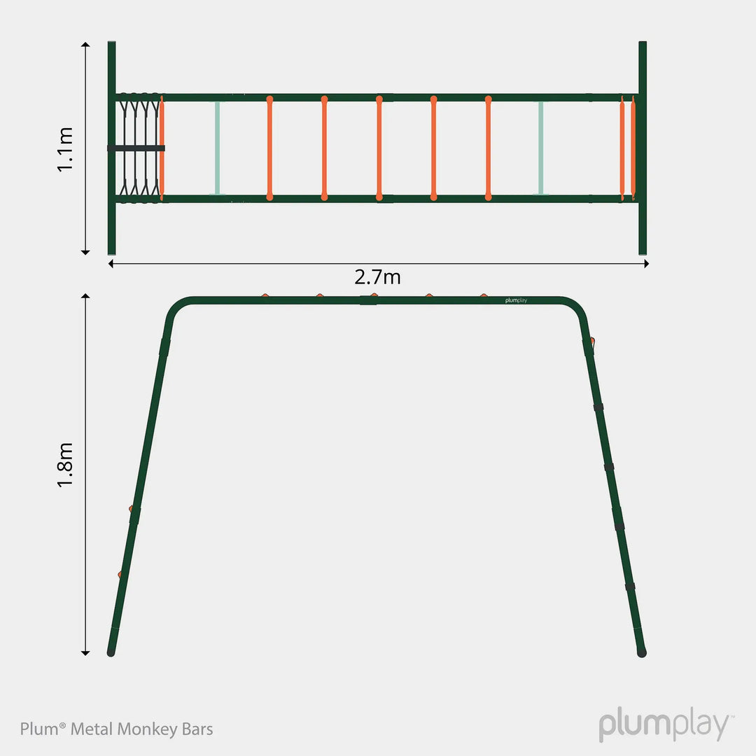 Plum Metal Monkey Bars