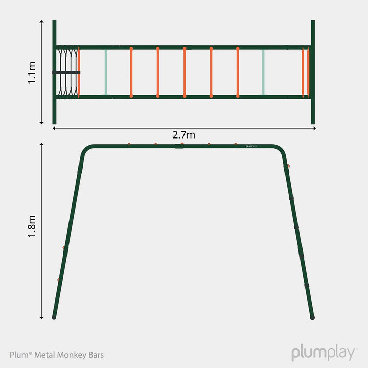 Plum Metal Monkey Bars