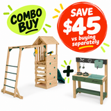 Plum® Lookout Tower Colour Pop Play Centre + Puddle & Pie Outdoor Kitchen Bundle