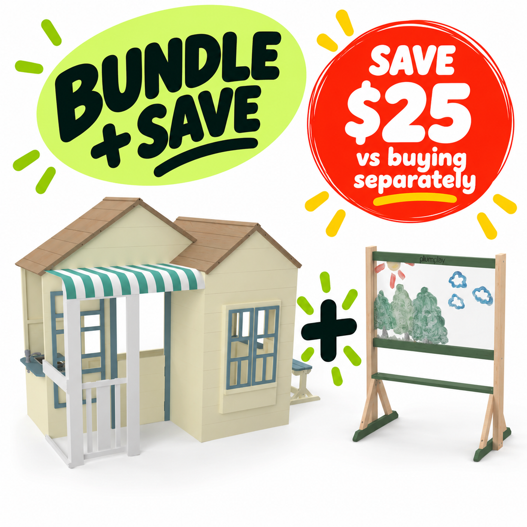 Plum® Wooden Beach House + Outdoor Easel Bundle