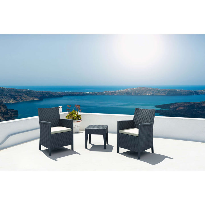 California Tub Chair with Cushion/ Tequila Side Table