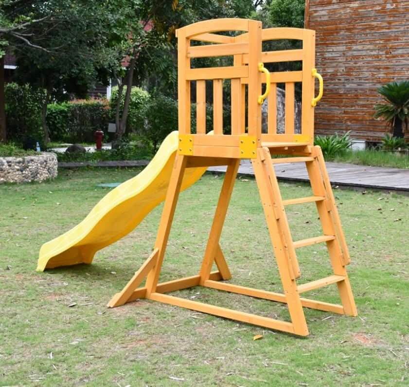 Kidzshack Pool Slide with Wooden Frame (12 slide colours)