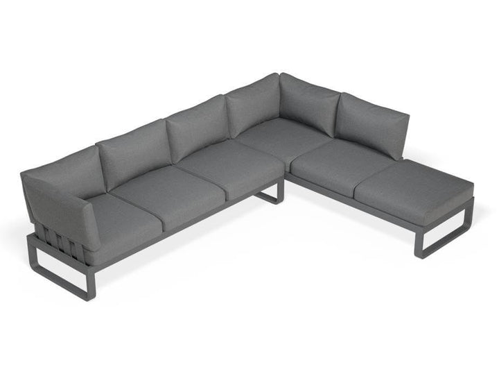 Fino Config E: Outdoor Modular Sofa (Avail in Matt Charcoal & Matt White Frame)