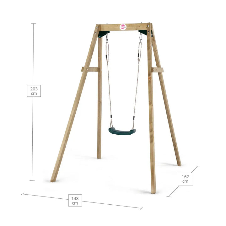 Plum Wooden Single Swing Set