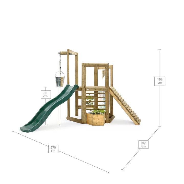 Plum Woodland Treehouse with Slide