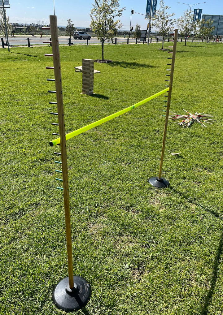 Wooden Limbo Set w/ Rubber Legs & Plastic Pole Height 158cm