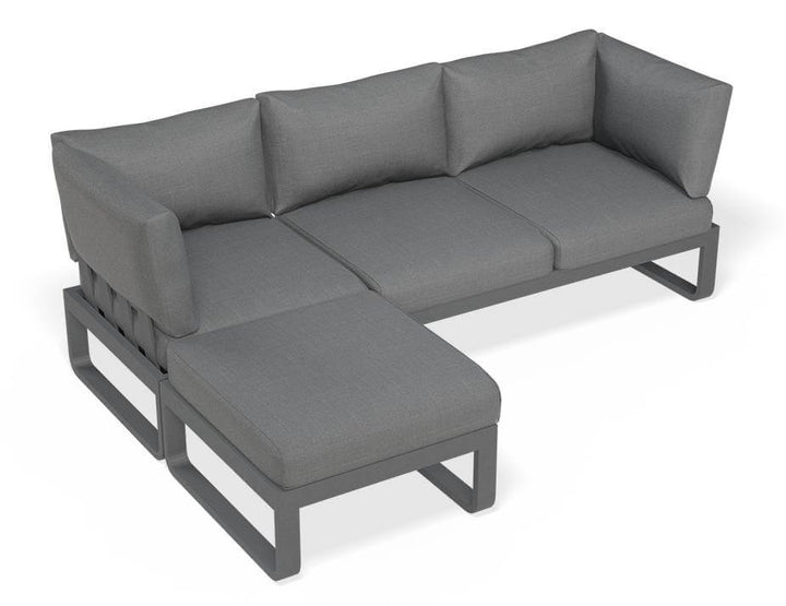 Fino Config C: Outdoor Modular Sofa (Avail in Matte Charcoal & Matte White Frame)