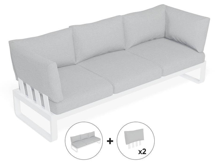 Fino Config A: Outdoor Modular Sofa (Avail in Matt Charcoal & Matt White Frame)