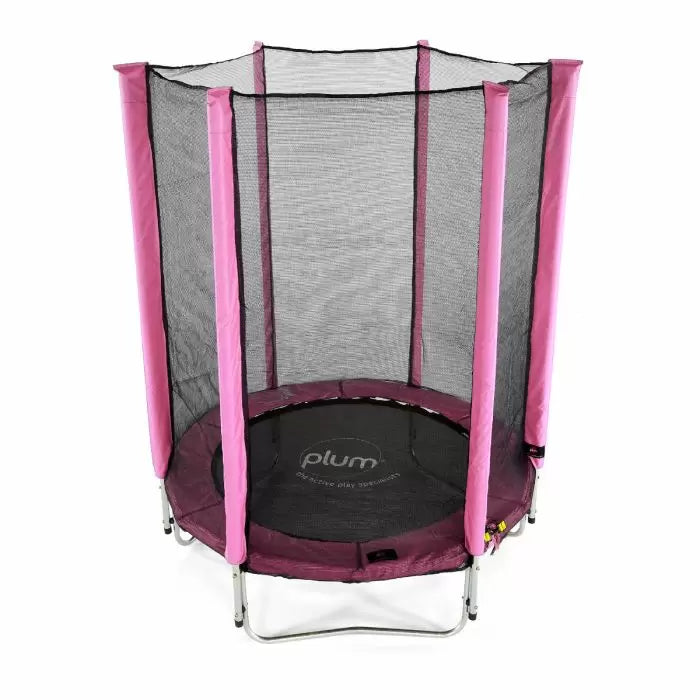 PlumPlay 4Ft Junior Springsafe Trampoline & Enclosure - Pink