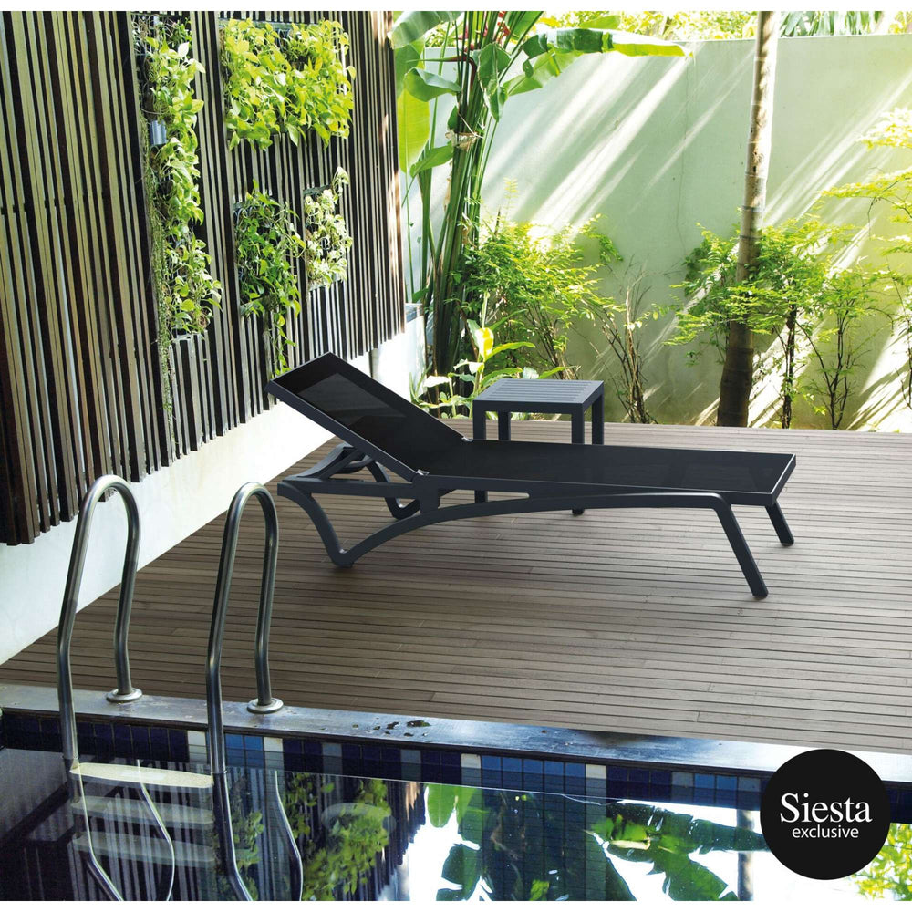Siesta 2 Piece Pacific Sun Lounger with Ocean Side Table Set