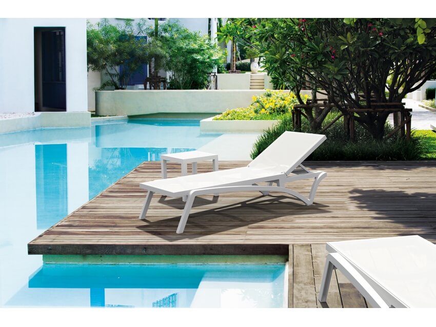 Pacific Sunlounger/Ocean Side Table 4 Pc Package