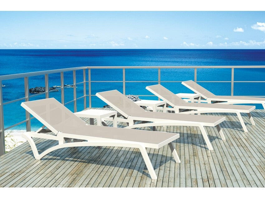 Pacific Sunlounger/Ocean Side Table 4 Pc Package