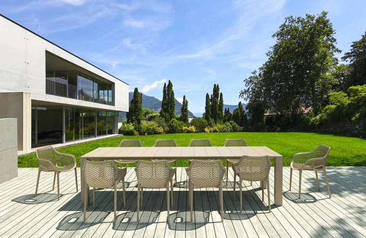 Siesta Vegas Table 260/300 & Air Chair 10 Seater Dining Set (Available in White, Taupe, Black & Anthracite)
