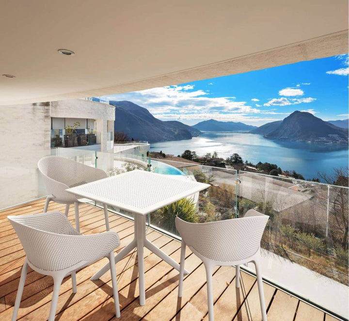 Siesta Sky Table 80 (Available in White, Taupe, Olive Green, Black & Anthracite)