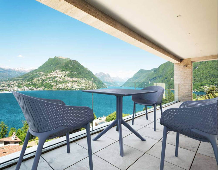 Siesta Sky Table 80 (Available in White, Taupe, Olive Green, Black & Anthracite)