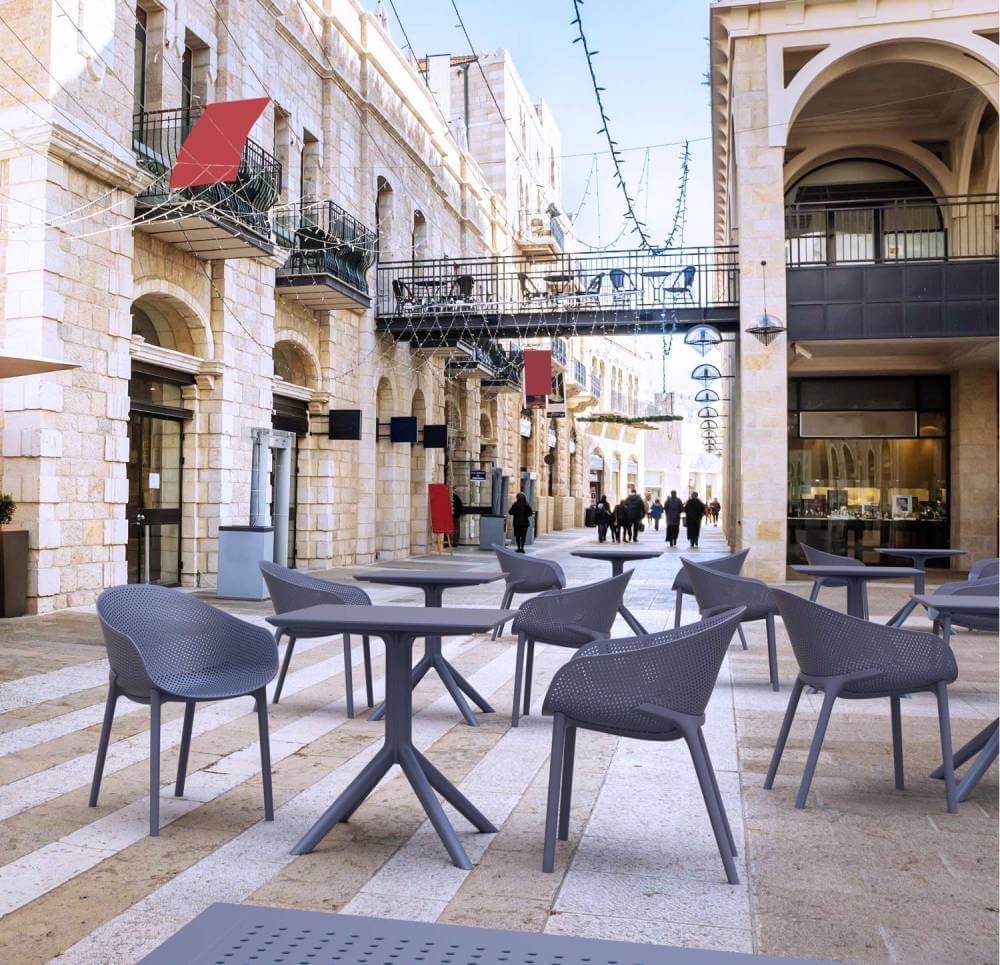 Siesta Sky Table 80 (Available in White, Taupe, Olive Green, Black & Anthracite)