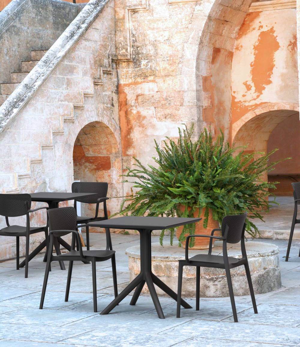 Siesta Sky Table 80 (Available in White, Taupe, Olive Green, Black & Anthracite)