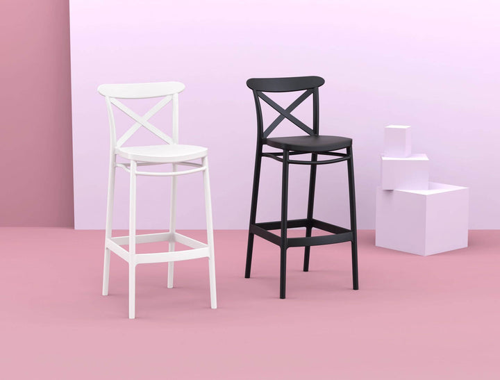 Vegas Bar Table/Cross Barstool 75 4 Seat Package