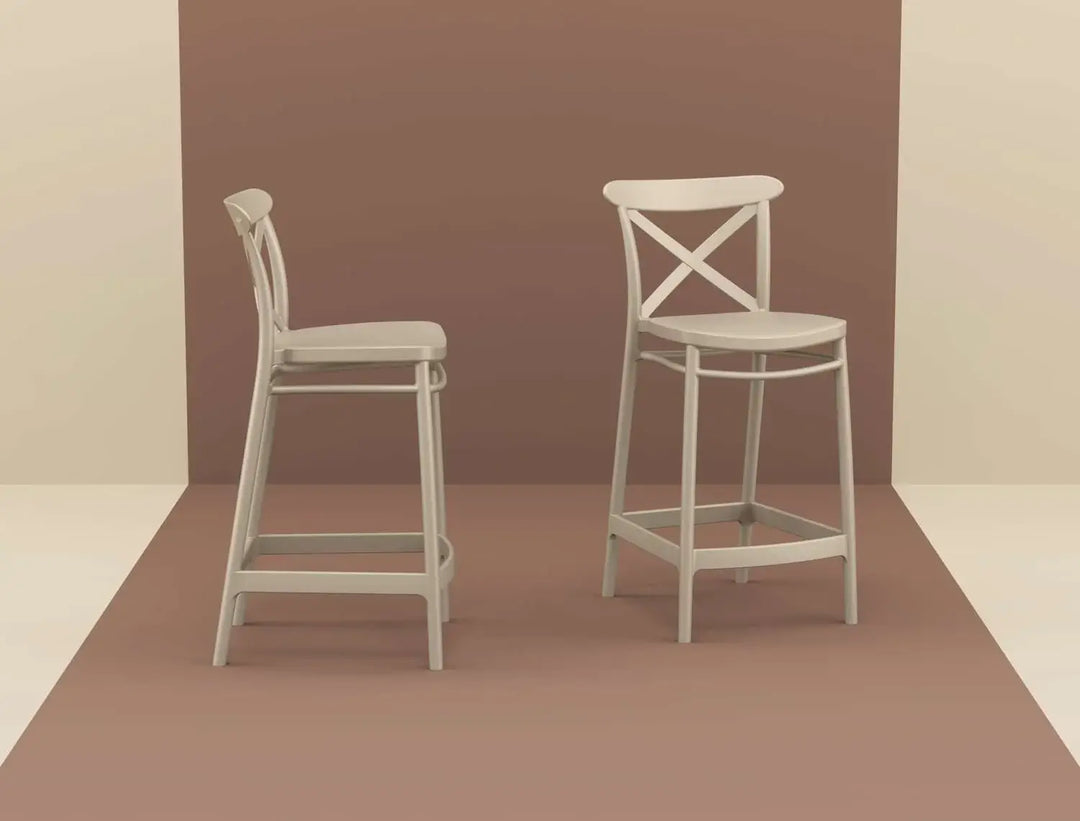 Cross Back Bar Stools 65cm by Siesta