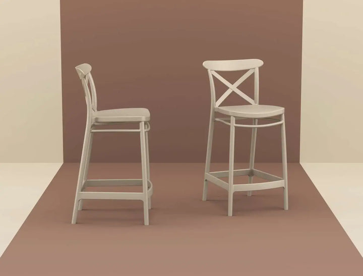 Cross Back Bar Stools 65cm by Siesta