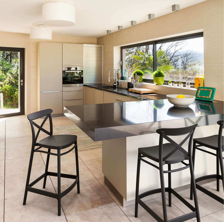 Cross Back Bar Stools 65cm by Siesta