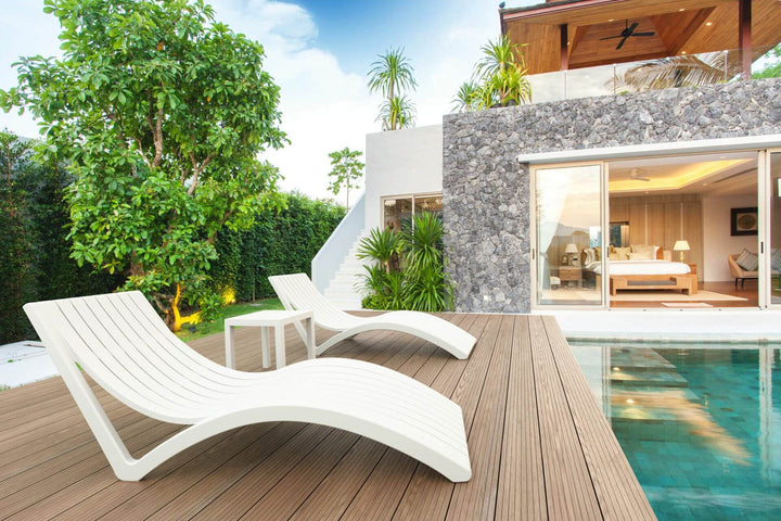 Slim Sunlounger/Ocean Side Table 3pc Package