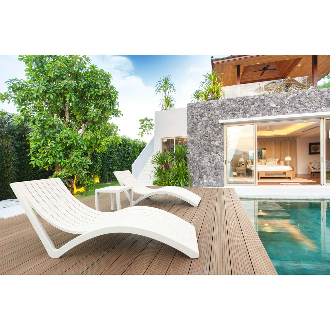 Siesta Slim Sun Lounger (Available in Black, White, Anthracite & Taupe - with / without cushion)