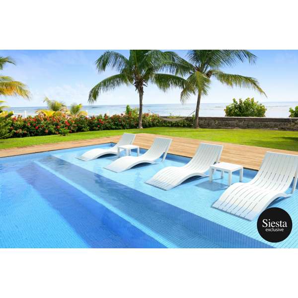 Slim Sunlounger/Ocean Side Table 6pc Package