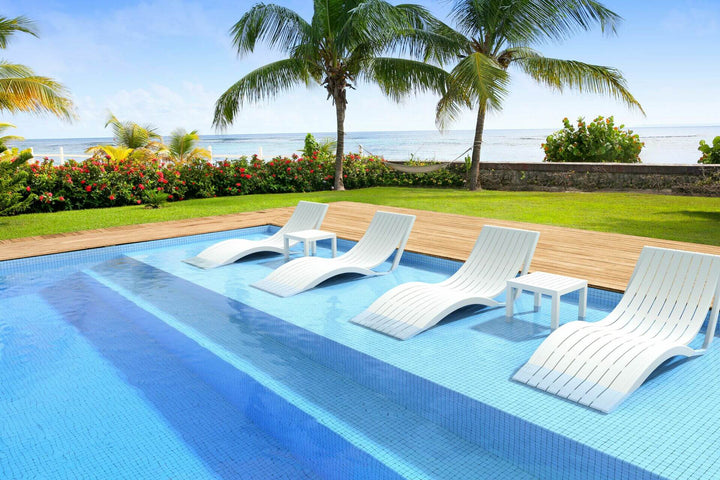 Slim Sunlounger/Ocean Side Table 3pc Package