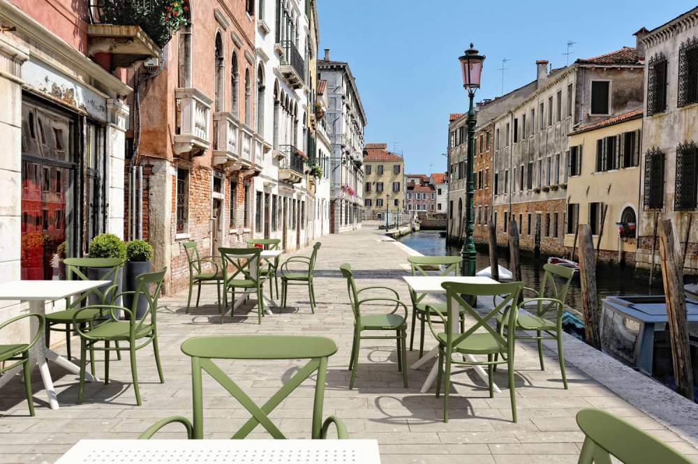 Siesta Sky Table 80 (Available in White, Taupe, Olive Green, Black & Anthracite)