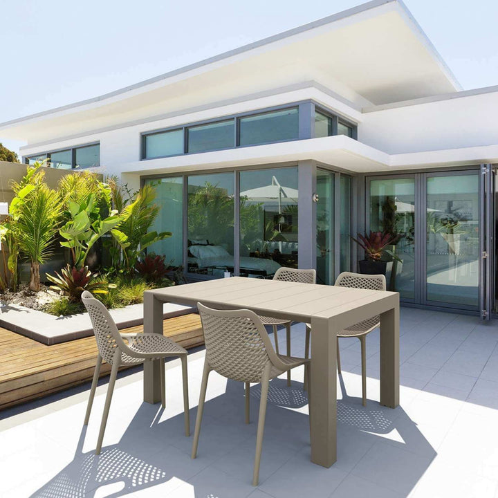 Siesta Vegas Table/Air Chair 4 Seater Outdoor Dining Setting (Available in Anthracite, Black, Taupe & White)