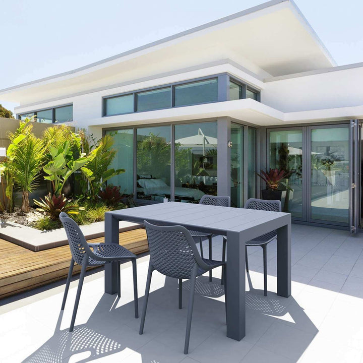 Siesta Vegas Table/Air Chair 4 Seater Outdoor Dining Setting (Available in Anthracite, Black, Taupe & White)