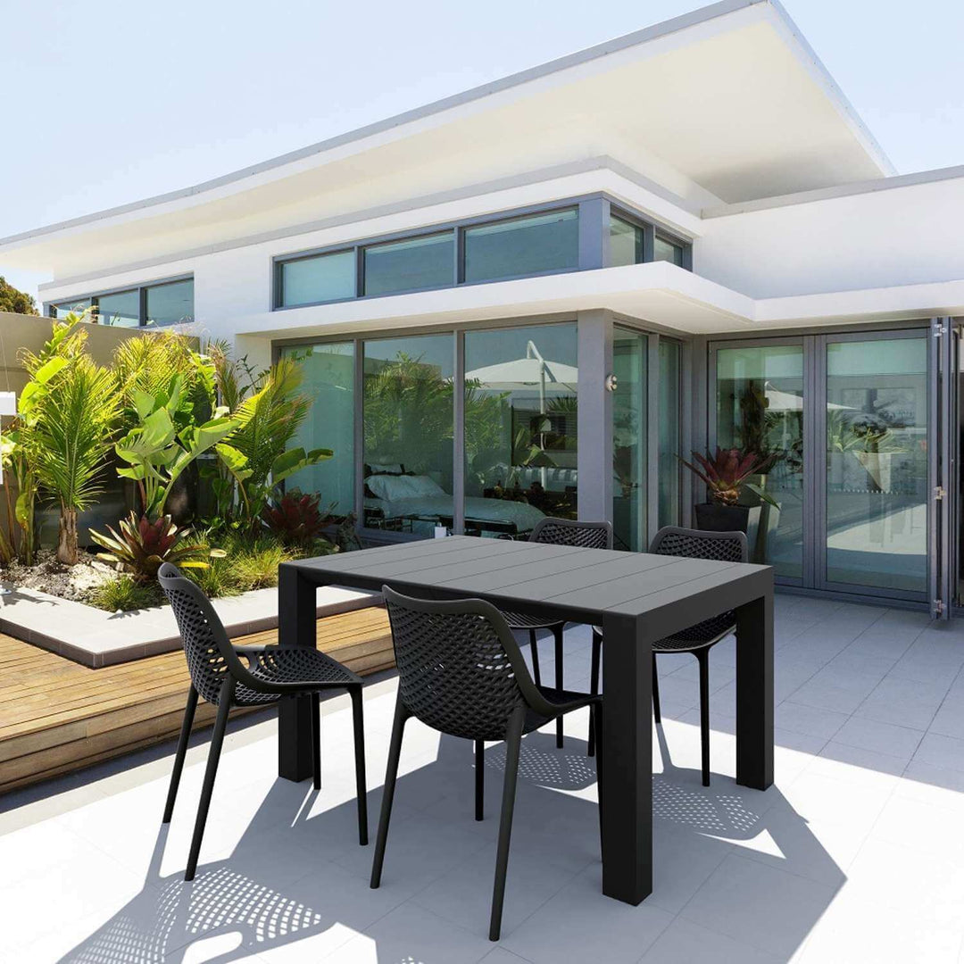 Siesta Vegas Table/Air Chair 4 Seater Outdoor Dining Setting (Available in Anthracite, Black, Taupe & White)