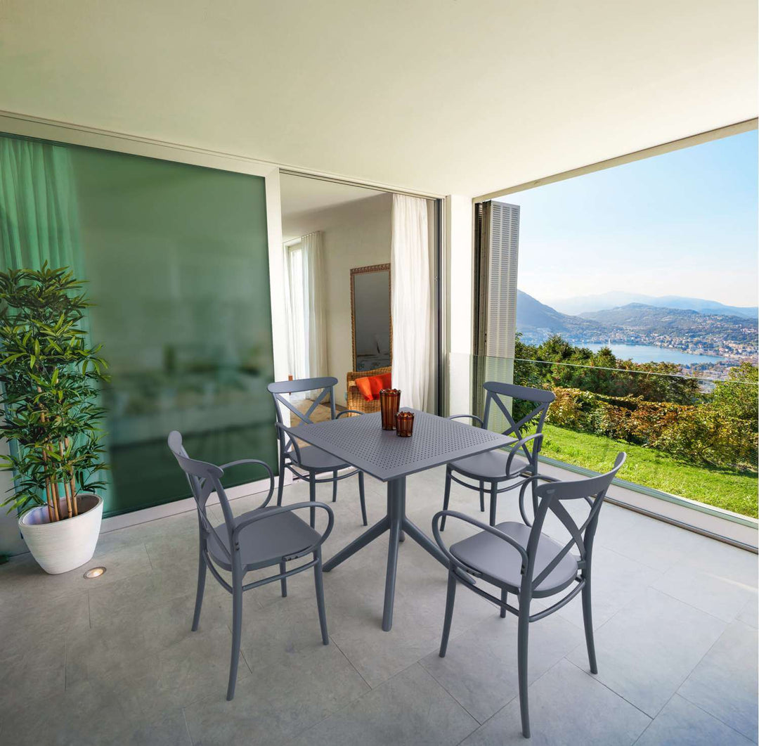 Siesta Sky Table 80 (Available in White, Taupe, Olive Green, Black & Anthracite)