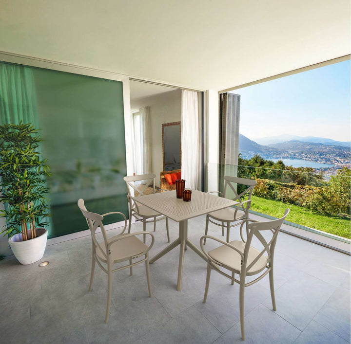 Siesta Sky Table 80 (Available in White, Taupe, Olive Green, Black & Anthracite)