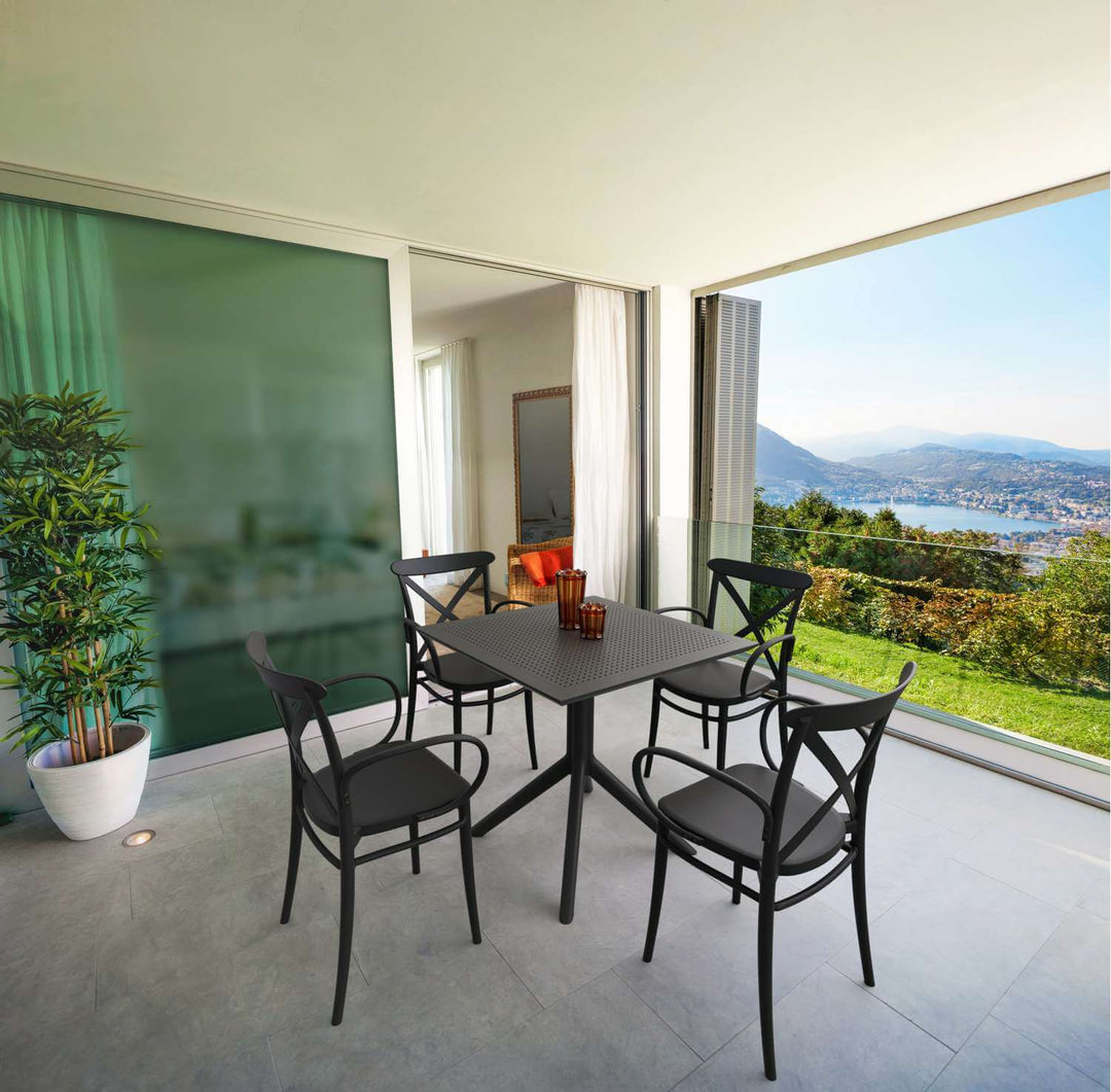 Siesta Sky Table 80 (Available in White, Taupe, Olive Green, Black & Anthracite)