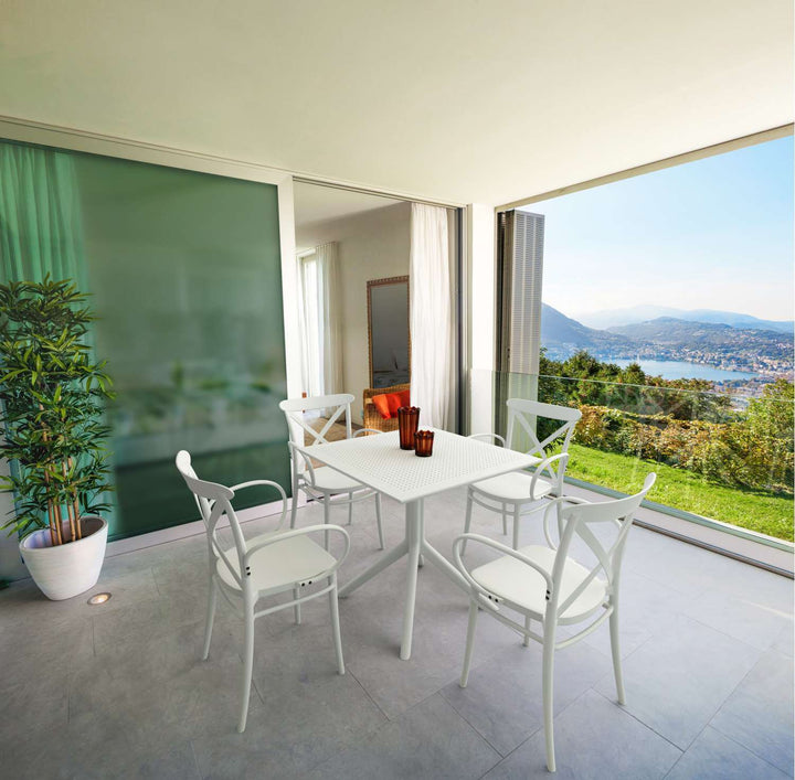 Siesta Sky Table 80 (Available in White, Taupe, Olive Green, Black & Anthracite)