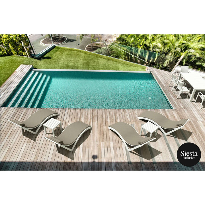 Slim Sunlounger/Ocean Side Table 6pc Package