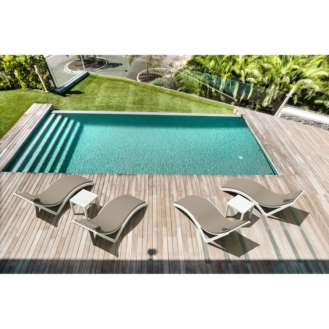 Siesta Slim Sun Lounger (Available in Black, White, Anthracite & Taupe - with / without cushion)