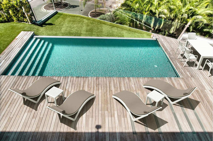 Slim Sunlounger/Ocean Side Table 6pc Package
