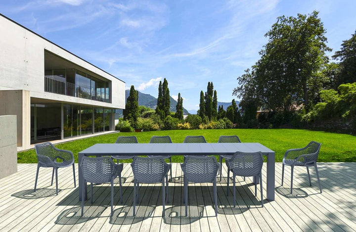 Siesta Vegas Table 260/300 & Air XL Arm Chair 10 Seater Dining Set (Available in White, Taupe, Black & Anthracite)
