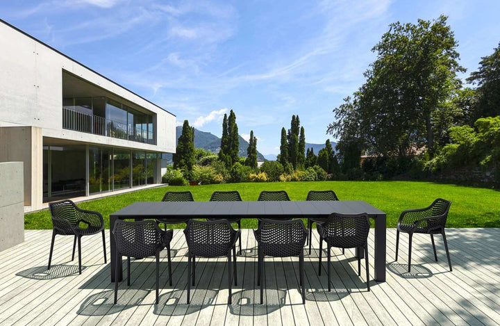 Siesta Vegas Table 260/300 & Air XL Arm Chair 10 Seater Dining Set (Available in White, Taupe, Black & Anthracite)