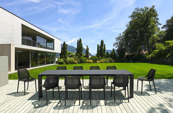 Siesta Vegas Table 260/300 & Air Chair 10 Seater Dining Set (Available in White, Taupe, Black & Anthracite)