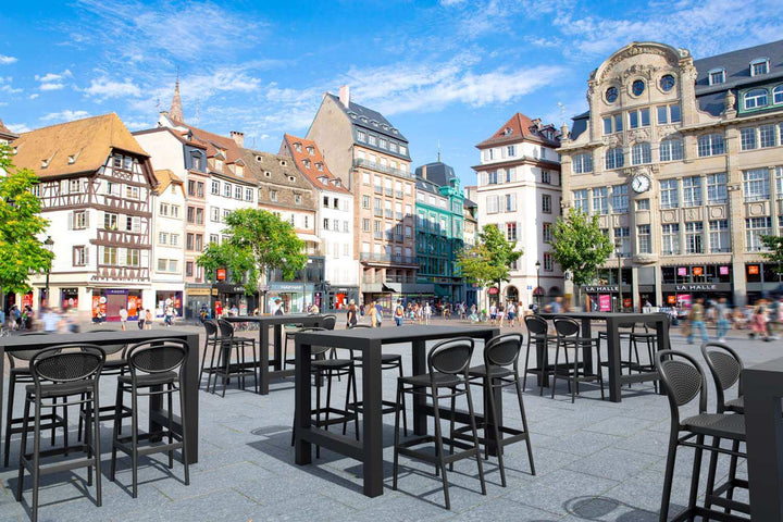 Siesta Vegas Extendable Bar Table from 1000mm to 1400mm (Available in White, Taupe, Black & Anthracite))